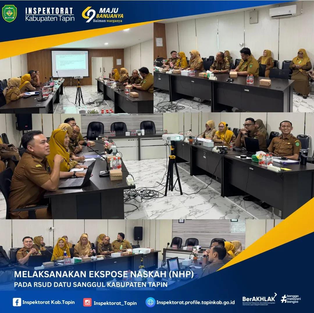 Ekspose Naskah Hasil Pemeriksaan Kecamatan Binuang Kabupaten Tapin.