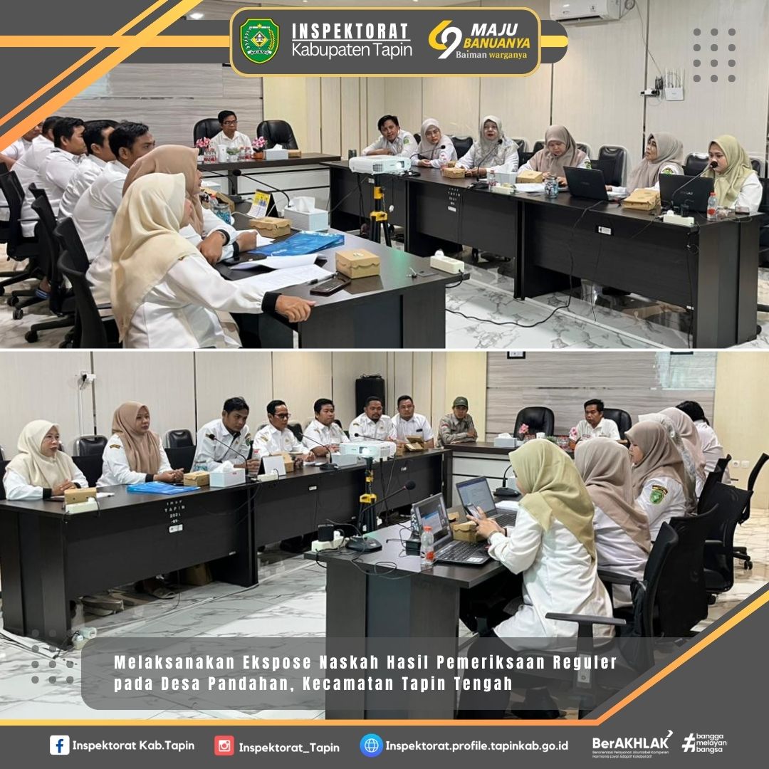 Ekspose Naskah Hasil Pemeriksaan Reguler Pada Desa Pandahan Kecamatan Tapin Tengah