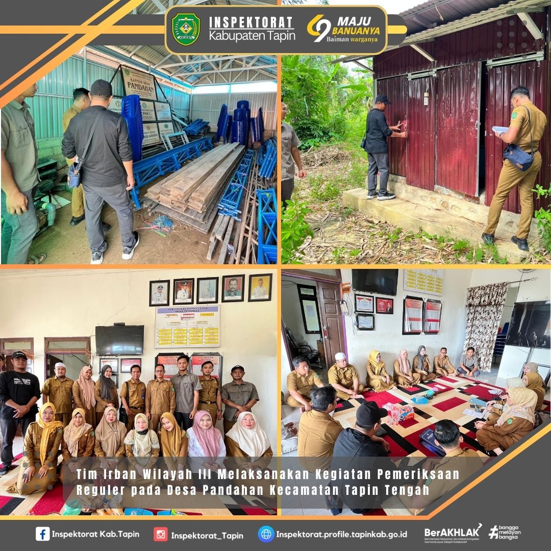 Pemeriksaan Reguler pada Desa Pandahan Kecamatan Tapin Tengah Kabupaten Tapin