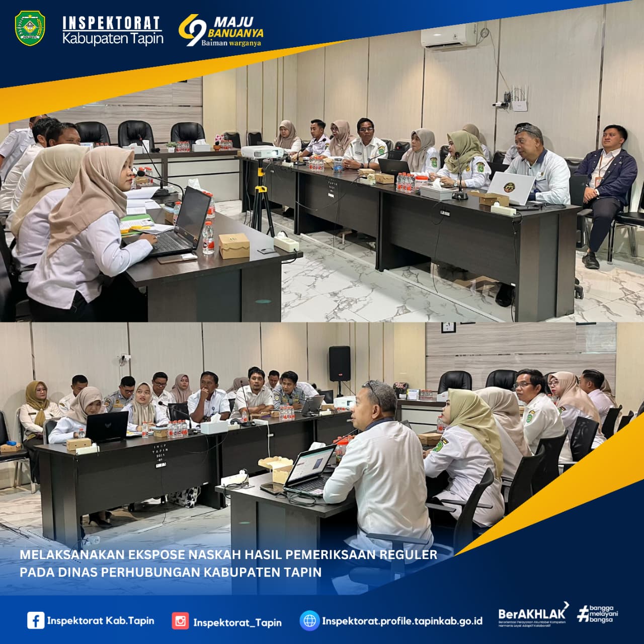 Ekspose Naskah Hasil Pemeriksaan Reguler Pada Dinas Perhubungan Kabupaten Tapin