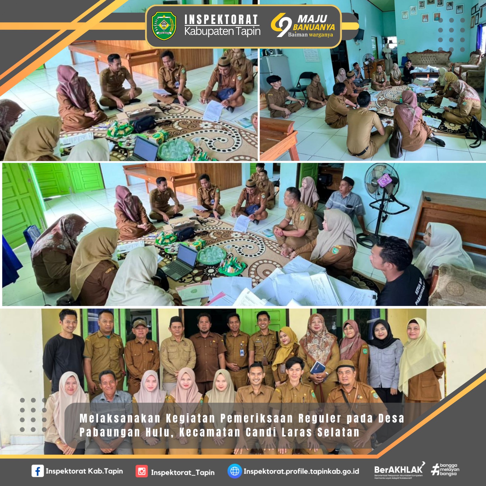 Pemeriksaan Reguler Pada Desa Pabaungan Hulu Kecamatan Candi Laras Selatan Kabupaten Tapin.