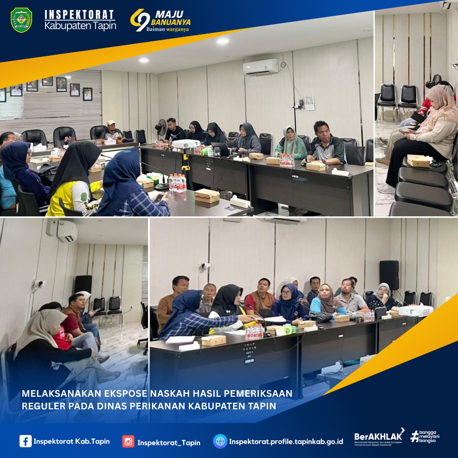 Ekspose Naskah Hasil Pemeriksaan Reguler pada Dinas Perikanan Kabupaten Tapin