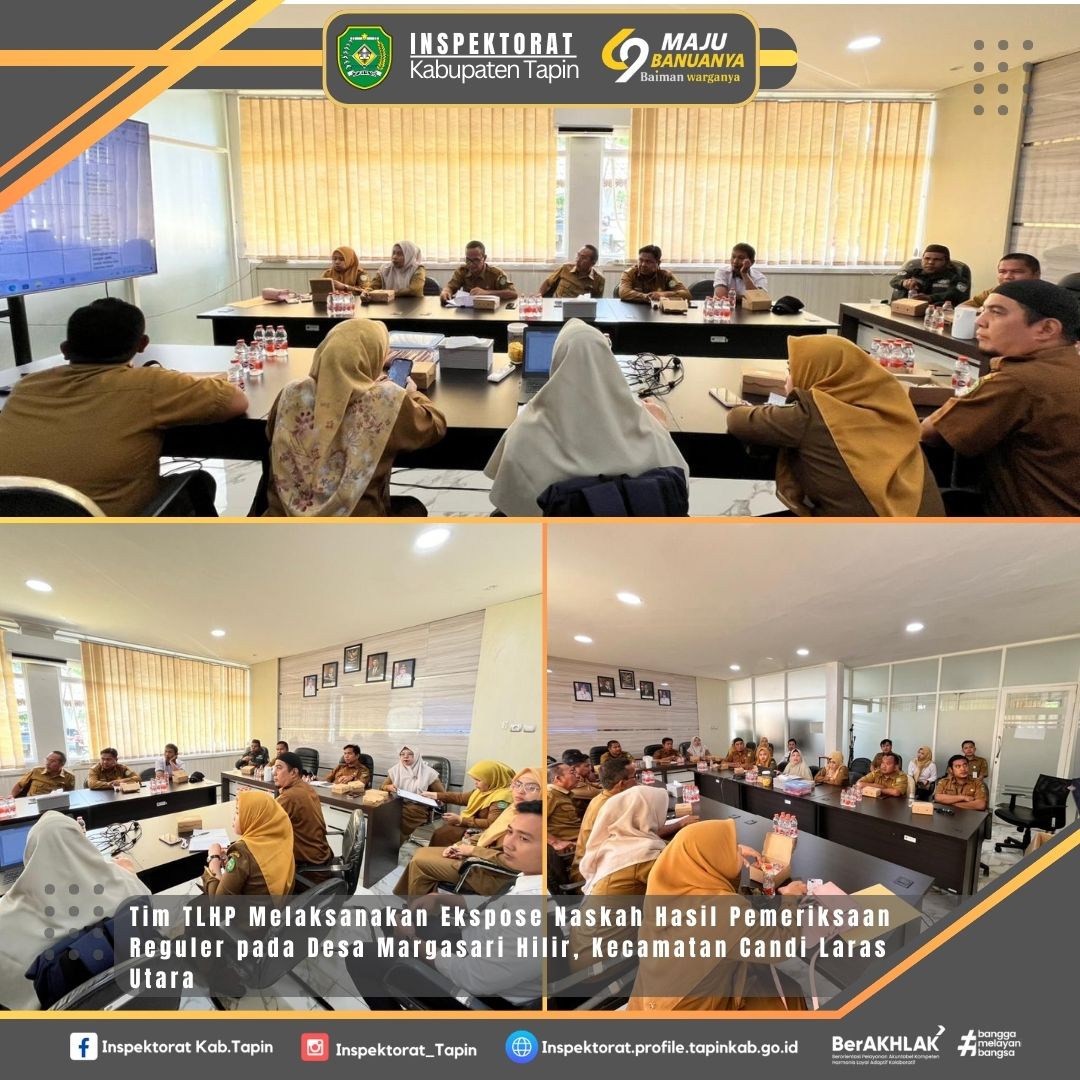 Ekspose Naskah Hasil Pemeriksaan Reguler Pada Desa Margasari Hilir Kecamatan Candi Laras Utara